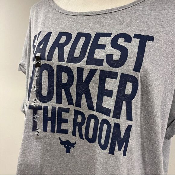 Under Armer Gray Motivational gym Graphic Tee size large - Picture 2 of 13